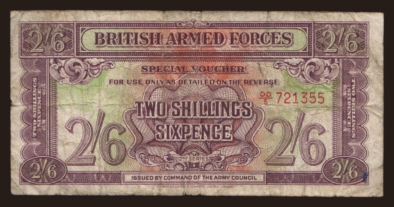 BAF, 2 shillings 6 pence, 1948