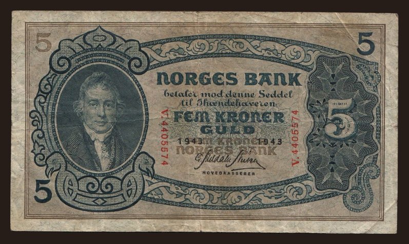 5 kroner, 1943