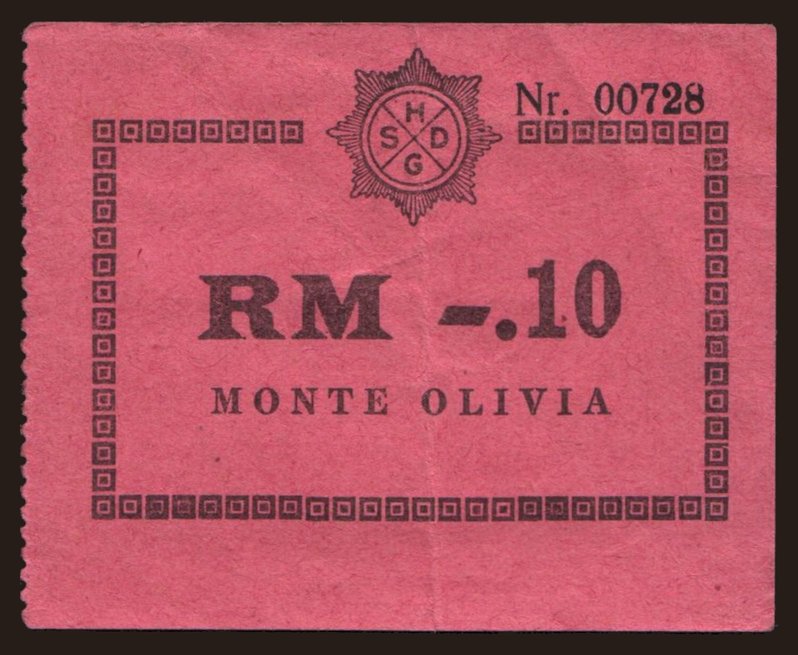 Monte Olivia, 0.10 Reichsmark, 193?