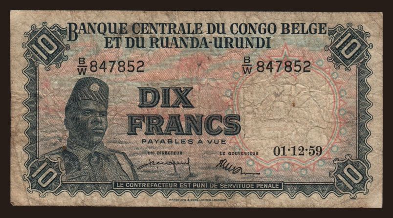 10 francs, 1959