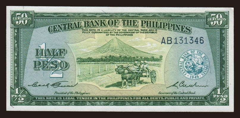 1/2 peso, 1949