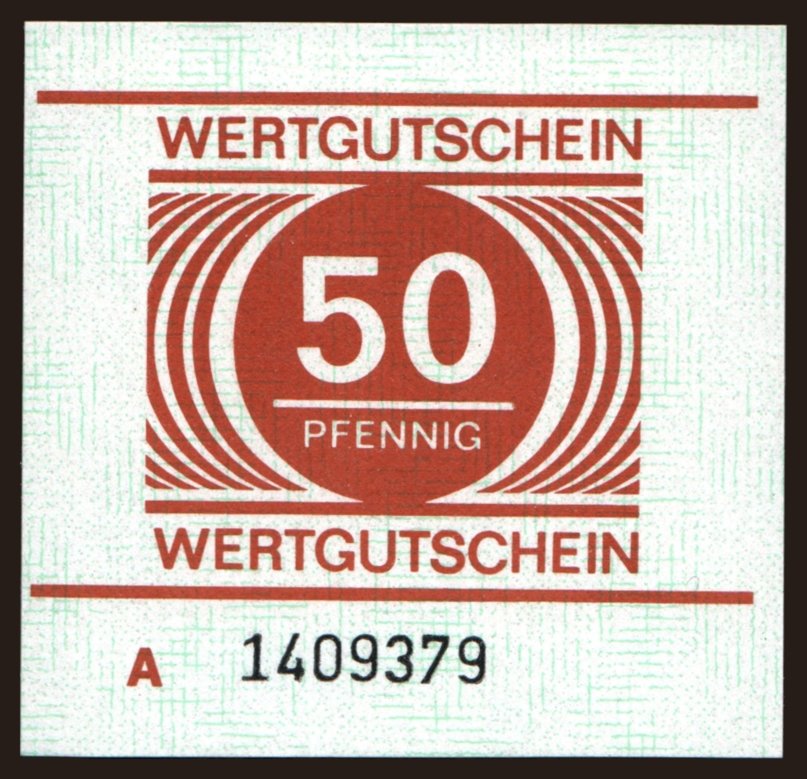 Wertgutschein, 50 Pfennig, 1990