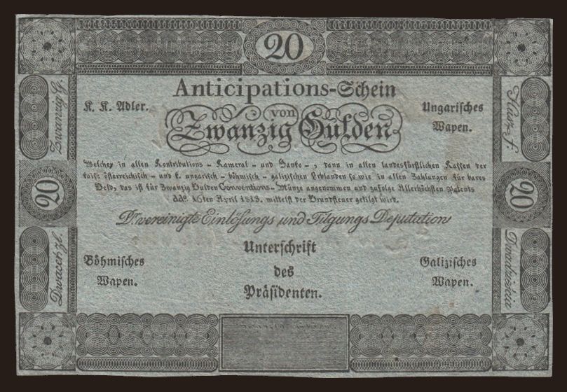 20 gulden, 1813