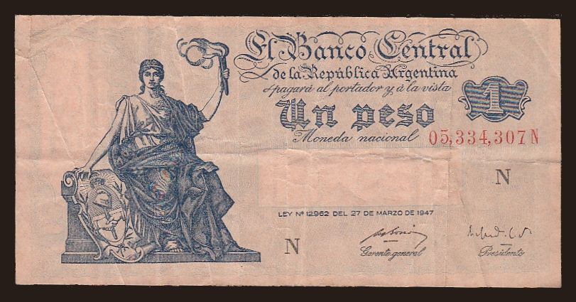 1 peso, 1947