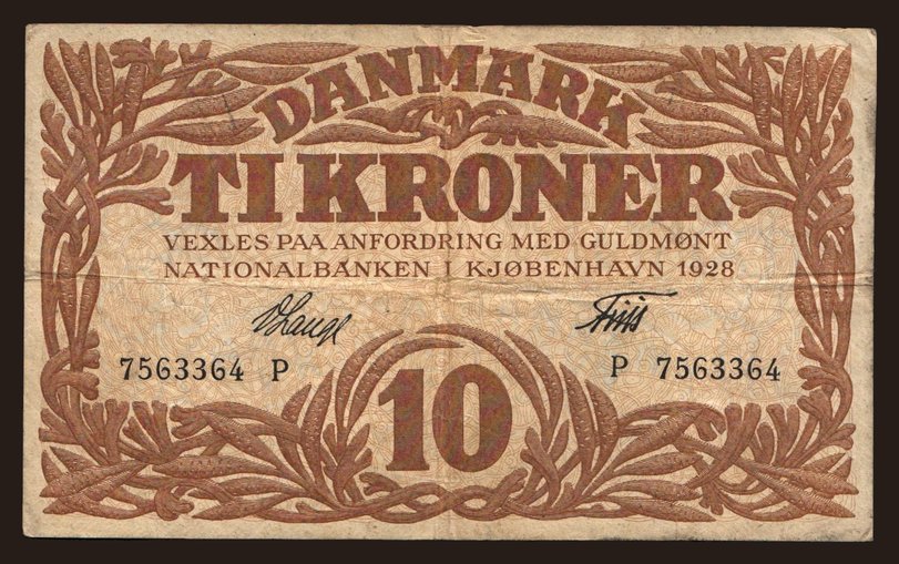 10 kroner, 1928
