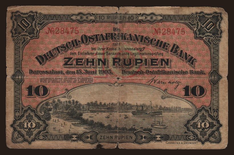 10 Rupien, 1905