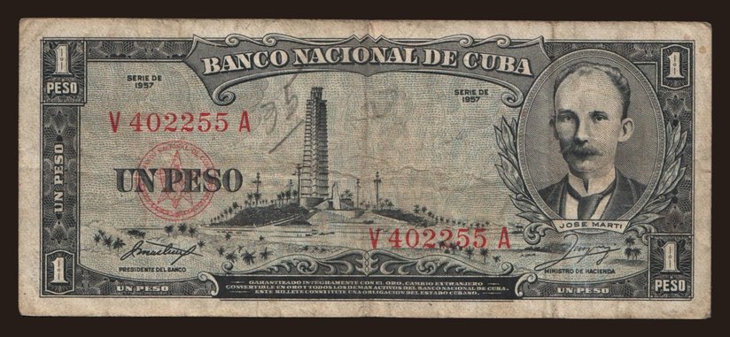 1 peso, 1957