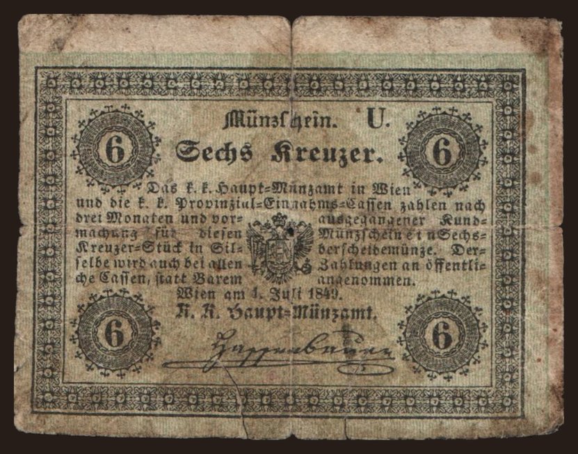 10 Kreuzer, 1849