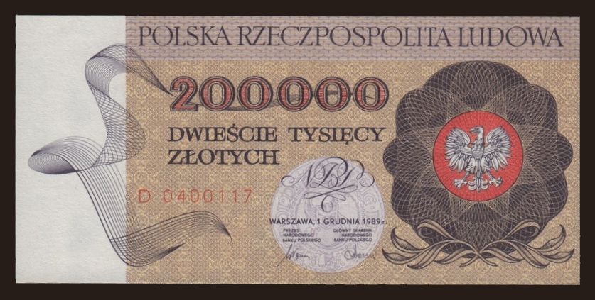 200.000 zlotych, 1989