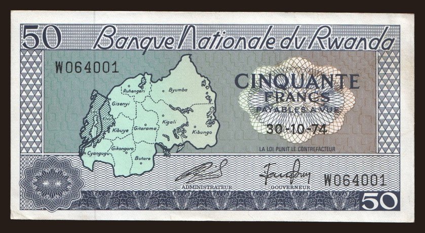 50 francs, 1974