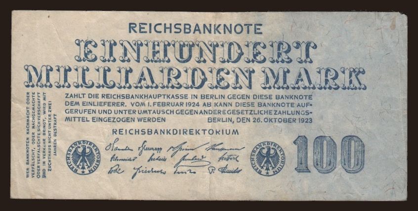 100.000.000.000 Mark, 1923