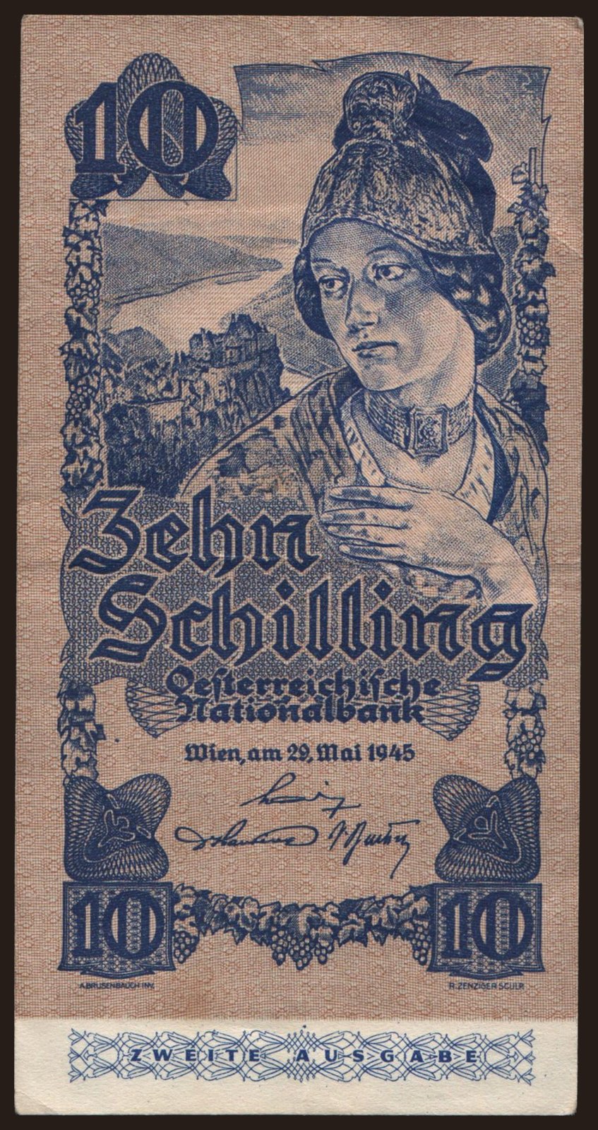 10 Schilling, 1945