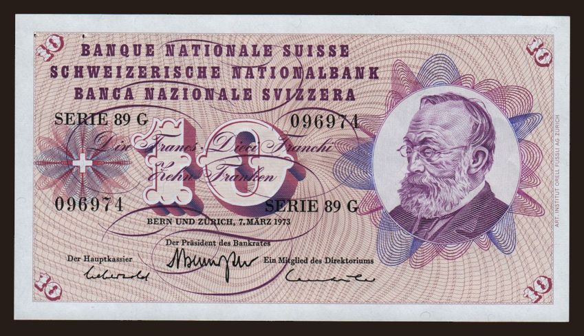 10 francs, 1973
