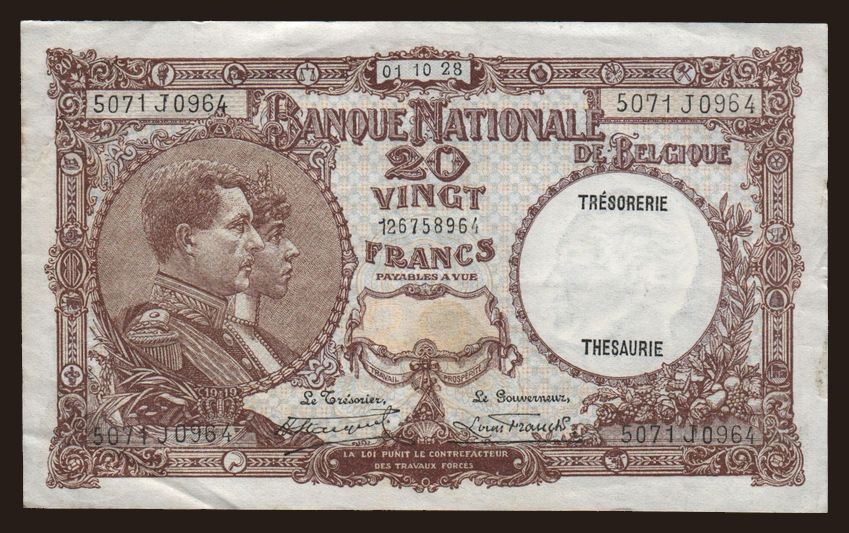 20 francs, 1928