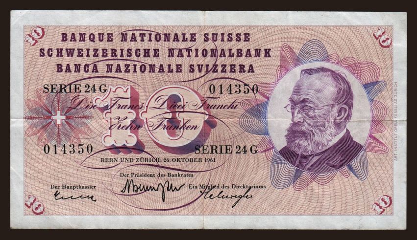 10 francs, 1961