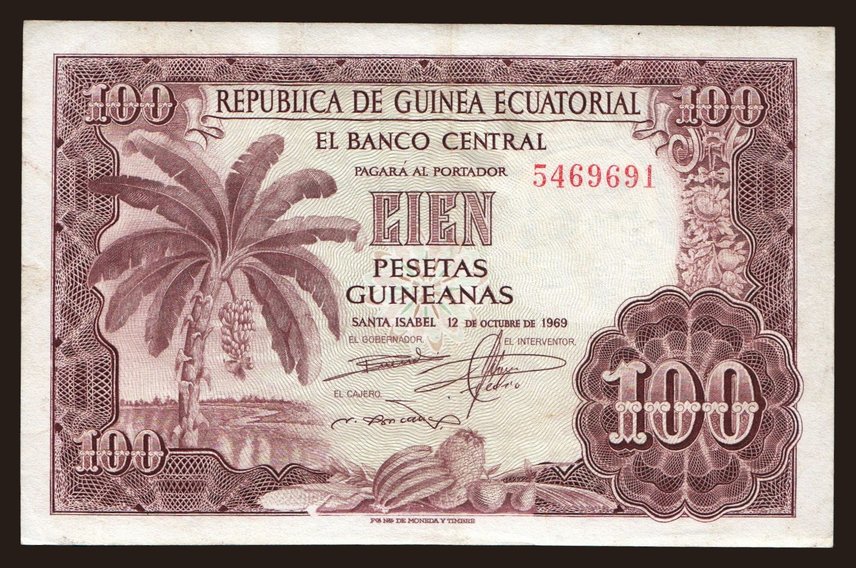 100 pesetas, 1969