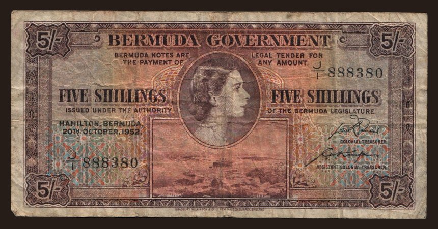 5 shillings, 1952
