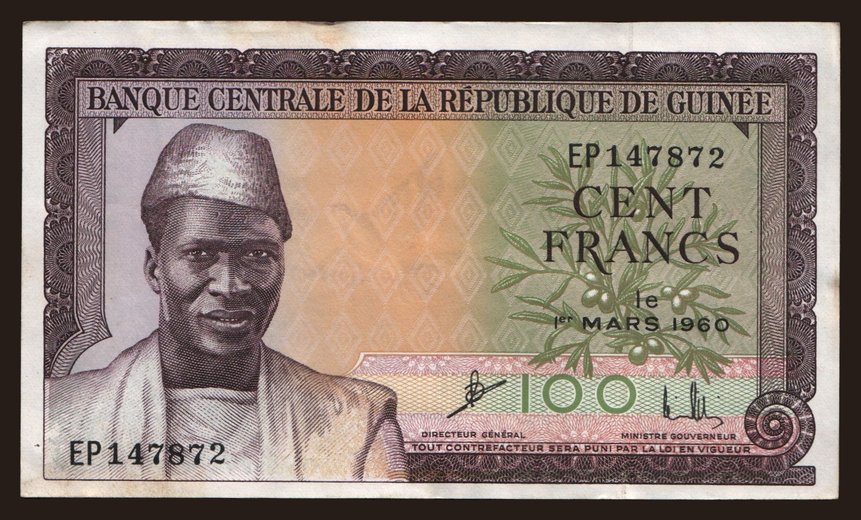 100 francs, 1960