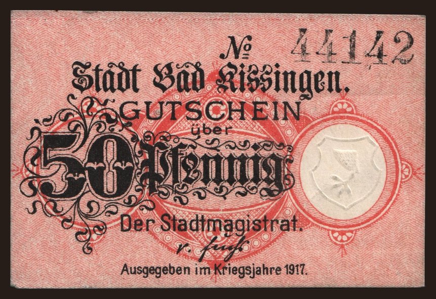 Bad Kissingen, 50 Pfennig, 1917