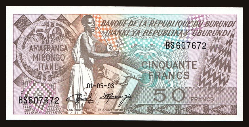 50 francs, 1993