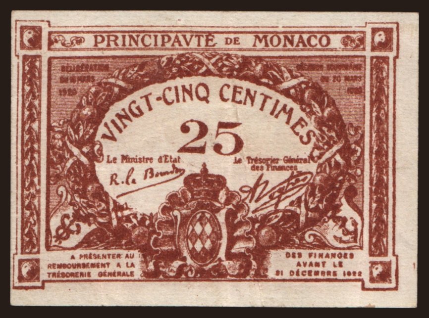 25 centimes, 1920