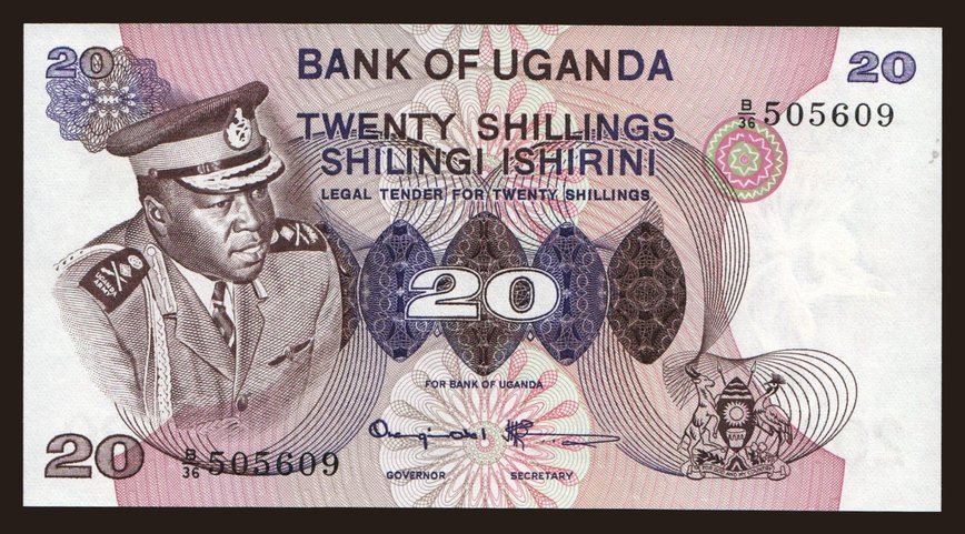 20 shillings, 1973