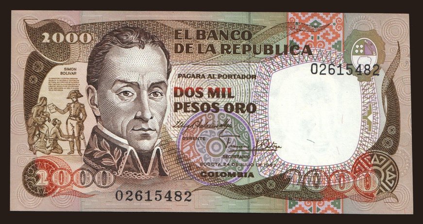 2000 pesos, 1983