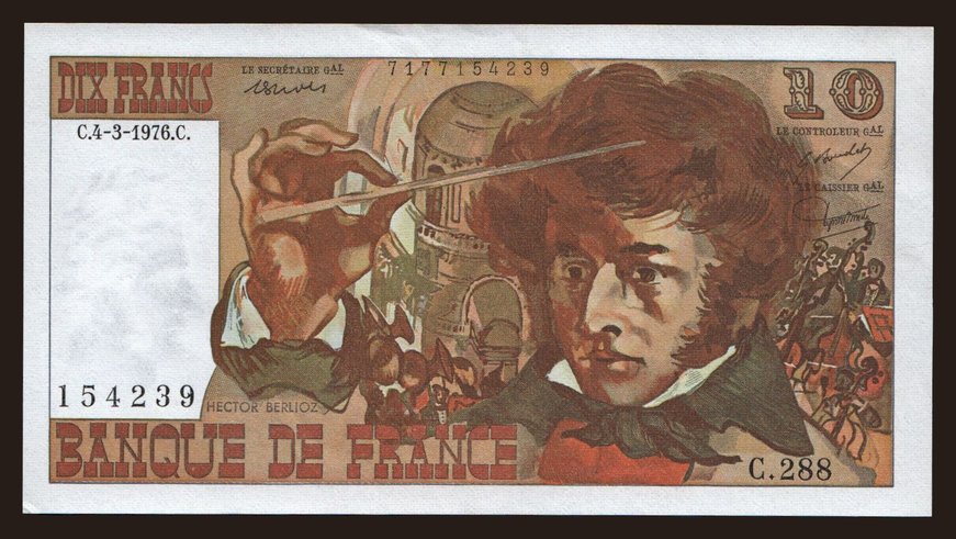 10 francs, 1976