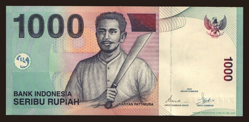 1000 rupiah, 2000, fancy number