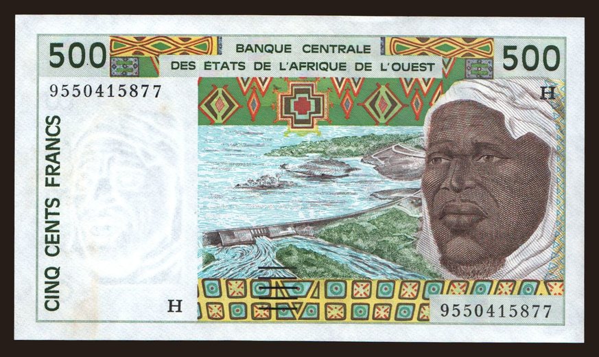 Niger, 500 francs, 1995