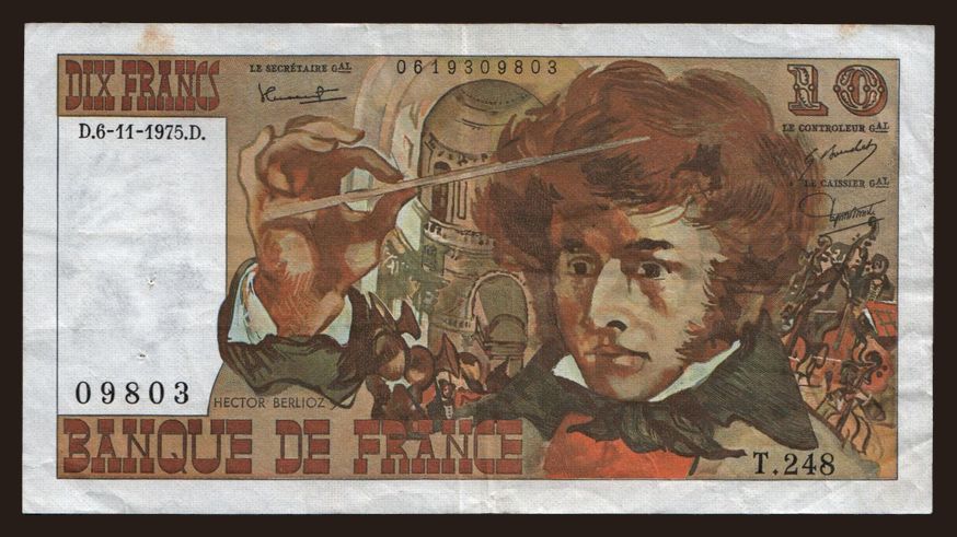 10 francs, 1975