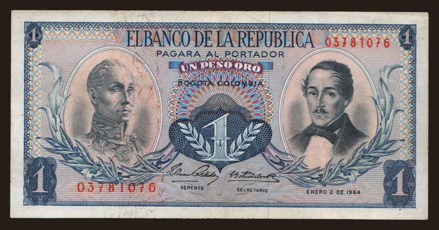 1 peso, 1964