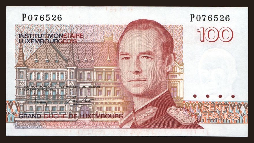 100 francs, 1986
