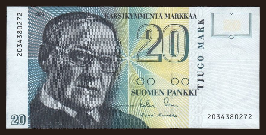 20 markka, 1993