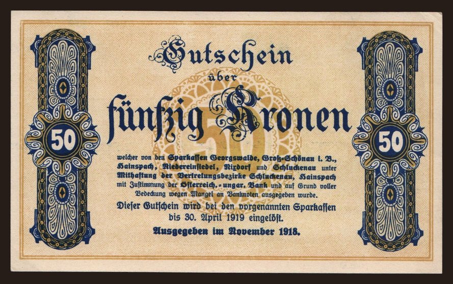 Georgswalde, 50 Kronen, 1918
