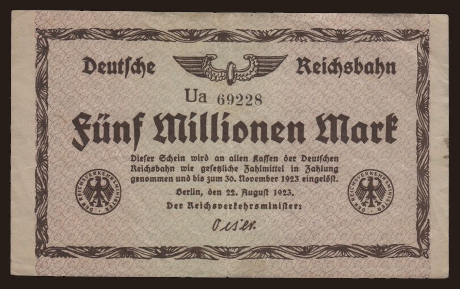 Berlin, 5.000.000 Mark, 1923