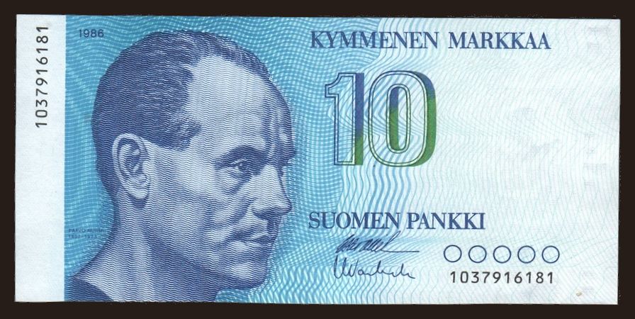 10 markka, 1986