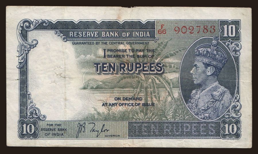 10 rupees, 1937