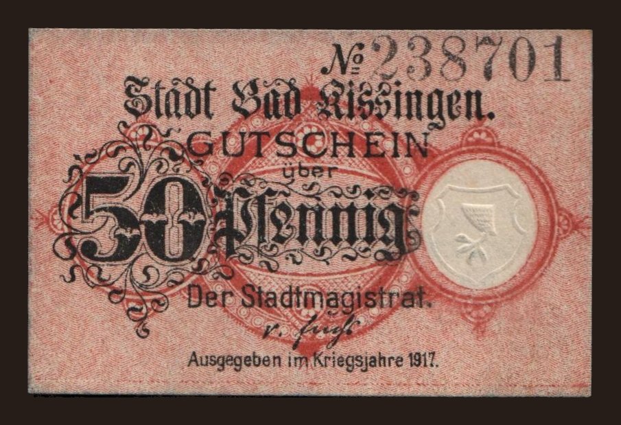 Kissingen, 50 Pfennig, 1917
