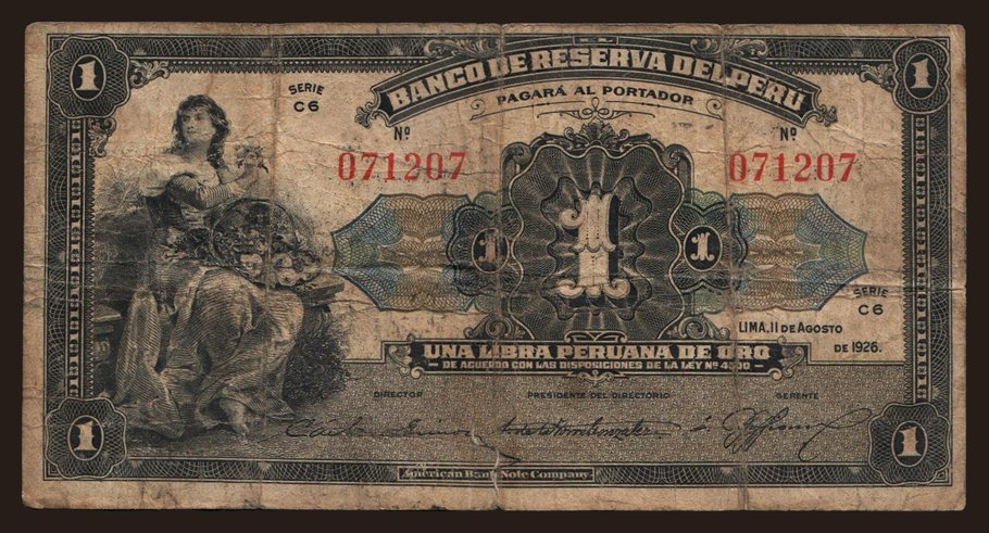 1 libra/ 10 soles, 1926(35)