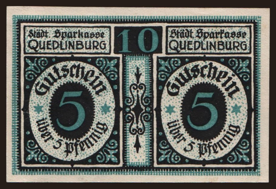 Quedlinburg, 2x 5 Pfennig, 192?