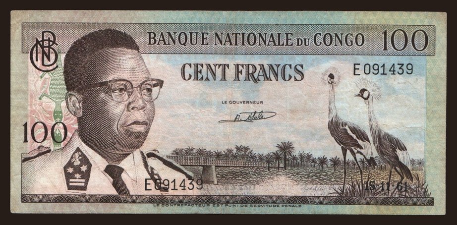 100 francs, 1961