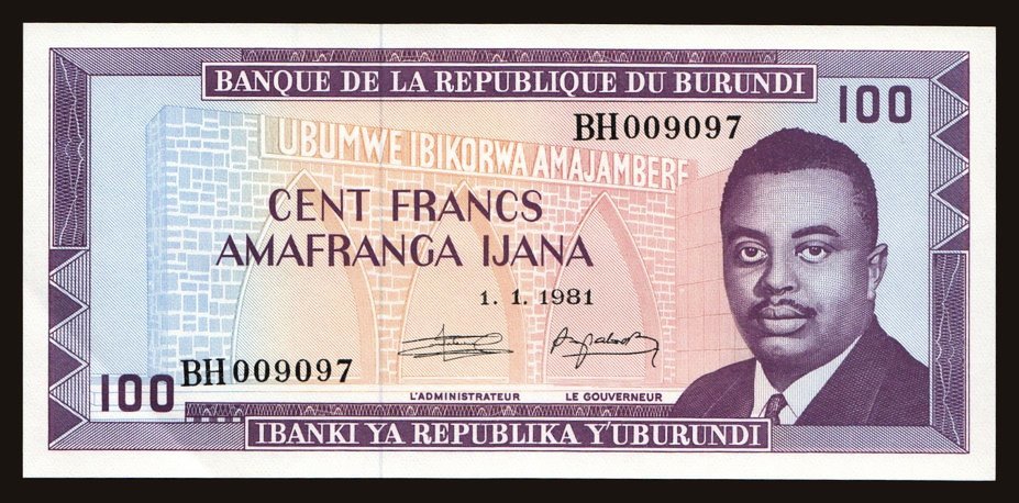100 francs, 1981