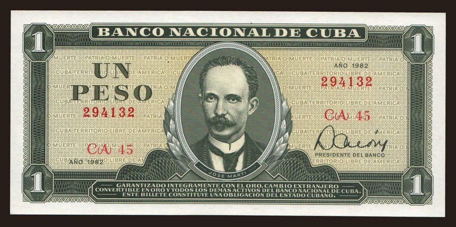 1 peso, 1982