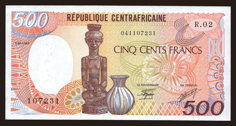 500 francs, 1987