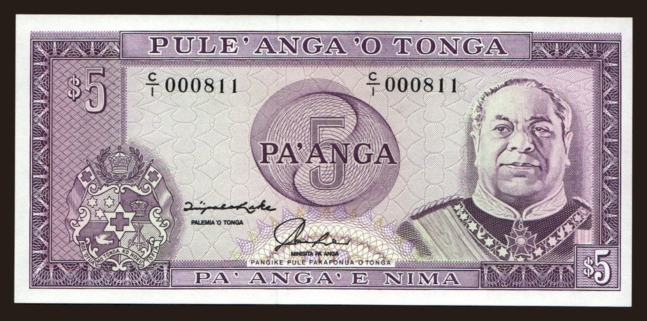 5 pa anga, 1992