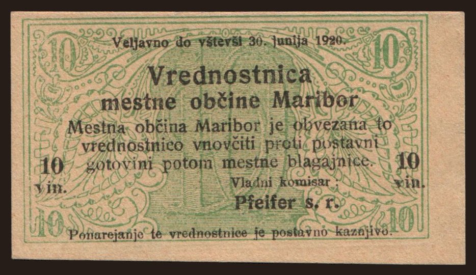 Maribor, 10 vinarjev, 1919
