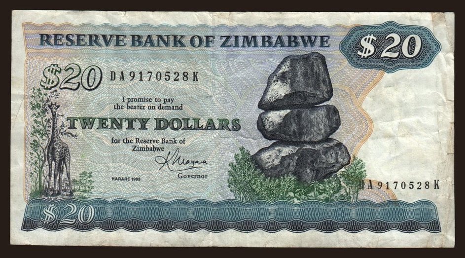 20 dollars, 1983