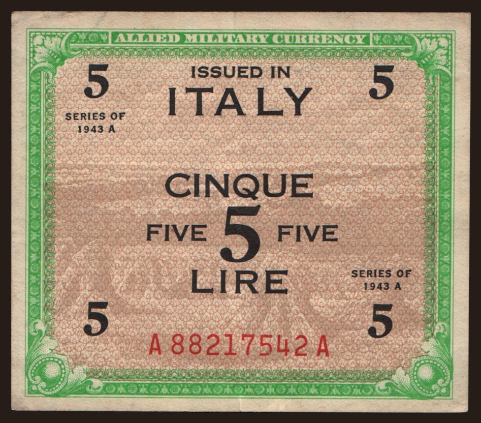 5 lire, 1943