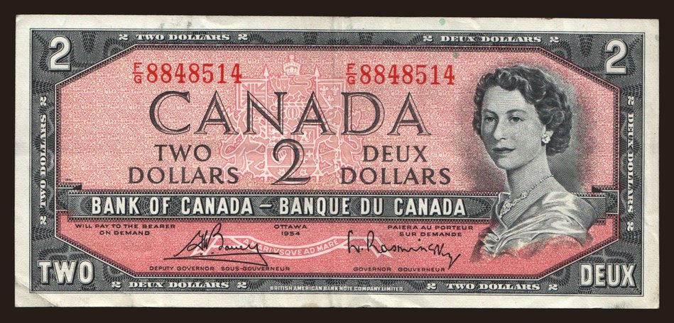 2 dollars, 1954